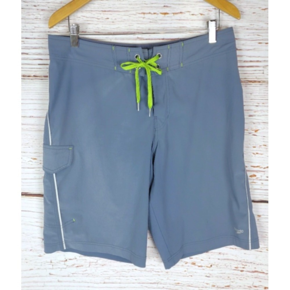 Speedo Swim Trunks Board Shorts Men's Size 32 Gray Pocket Unlined